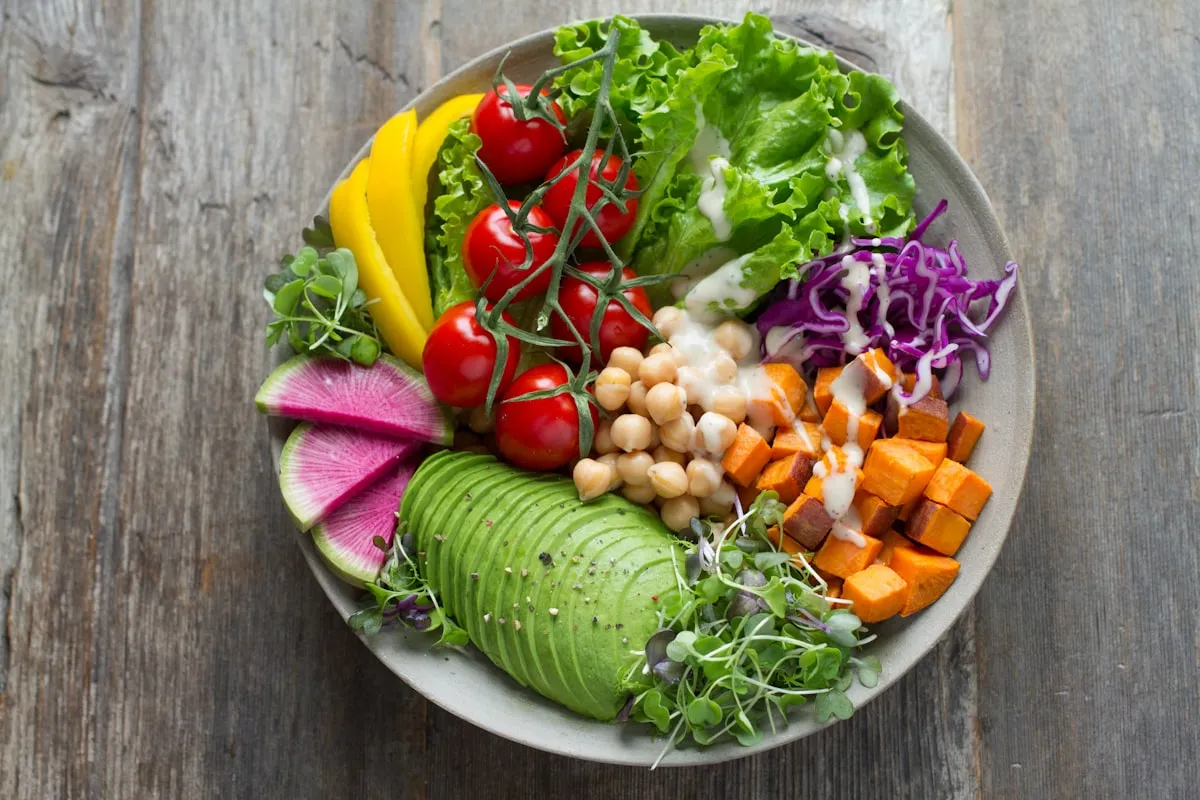 Salade saine et colorée